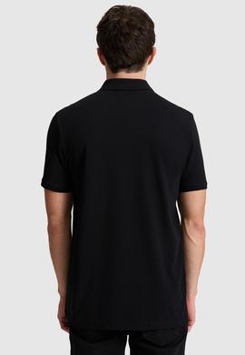Erkek Siyah Regular Fit Polo Yaka Basic Tişört - 50326963122