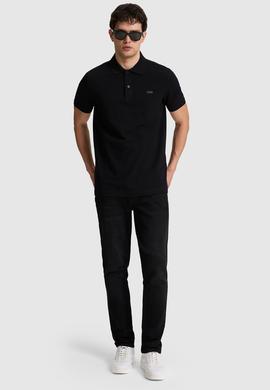 Erkek Siyah Regular Fit Polo Yaka Basic Tişört - 50326963122