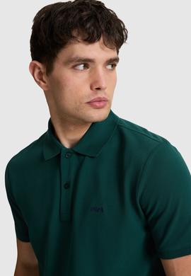 Erkek Koyu Yeşil Regular Fit Polo Yaka Basic Tişört - 50326963155