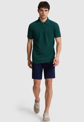 Erkek Koyu Yeşil Regular Fit Polo Yaka Basic Tişört - 50326963155