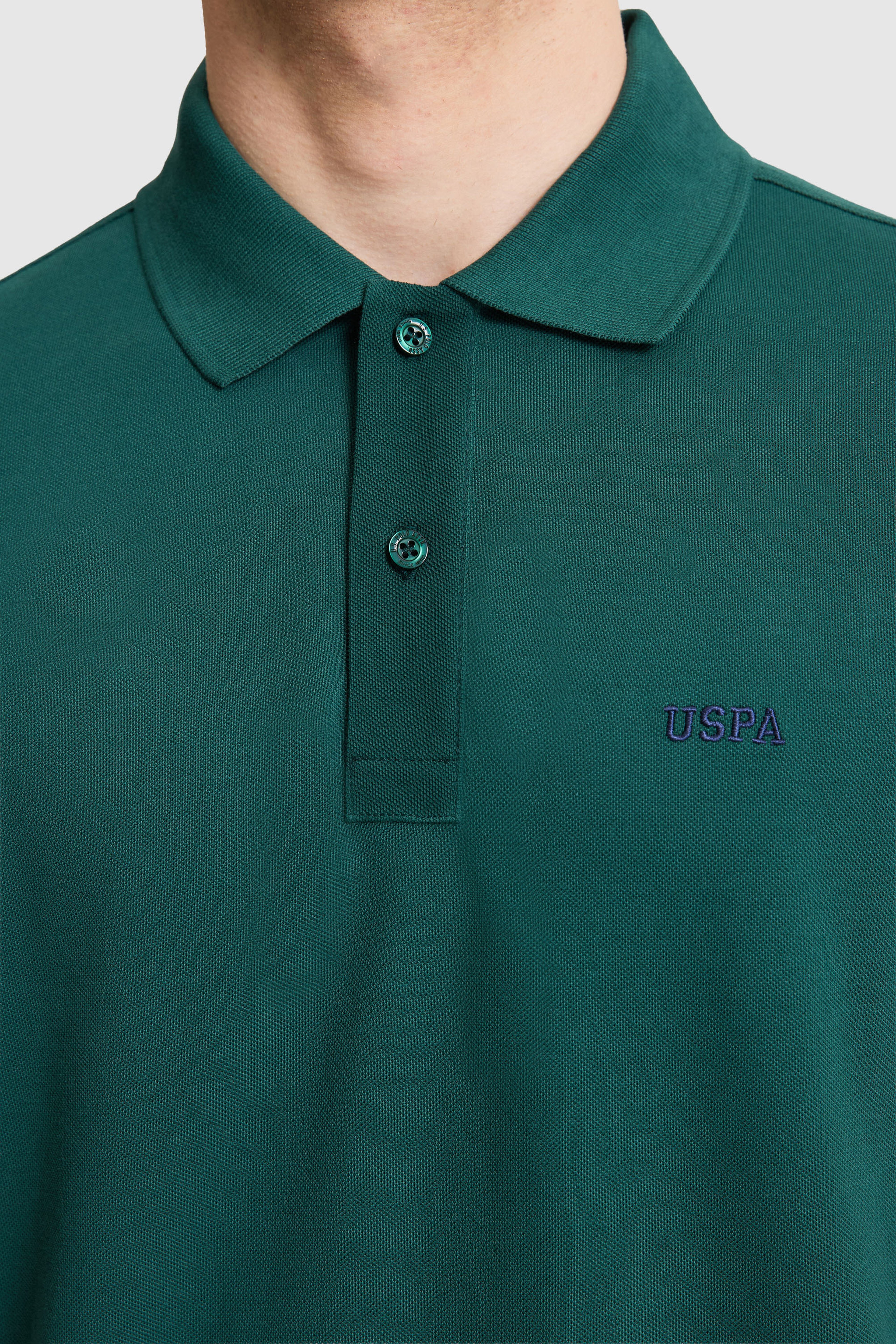 Erkek Koyu Yeşil Regular Fit Polo Yaka Basic Tişört - Image 7