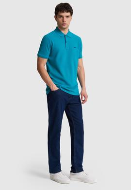 Erkek Petrol Regular Fit Polo Yaka Basic Tişört - 50326963166