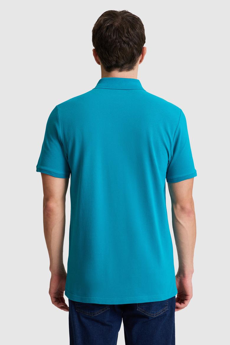 Erkek Petrol Regular Fit Polo Yaka Basic Tişört - 50326963166