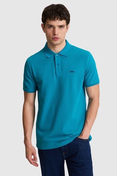Erkek Petrol Regular Fit Polo Yaka Basic Tişört