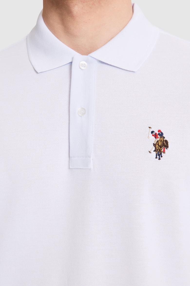 Erkek Beyaz Regular Fit Polo Yaka Basic Tişört - 50326972012