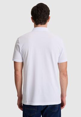 Erkek Beyaz Regular Fit Polo Yaka Basic Tişört - 50326972012