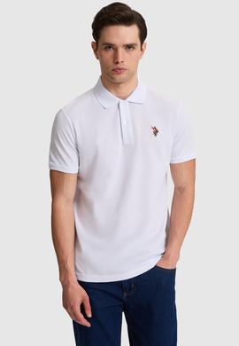 Erkek Beyaz Regular Fit Polo Yaka Basic Tişört - 50326972012