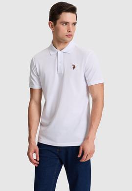Erkek Beyaz Regular Fit Polo Yaka Basic Tişört - 50326972012
