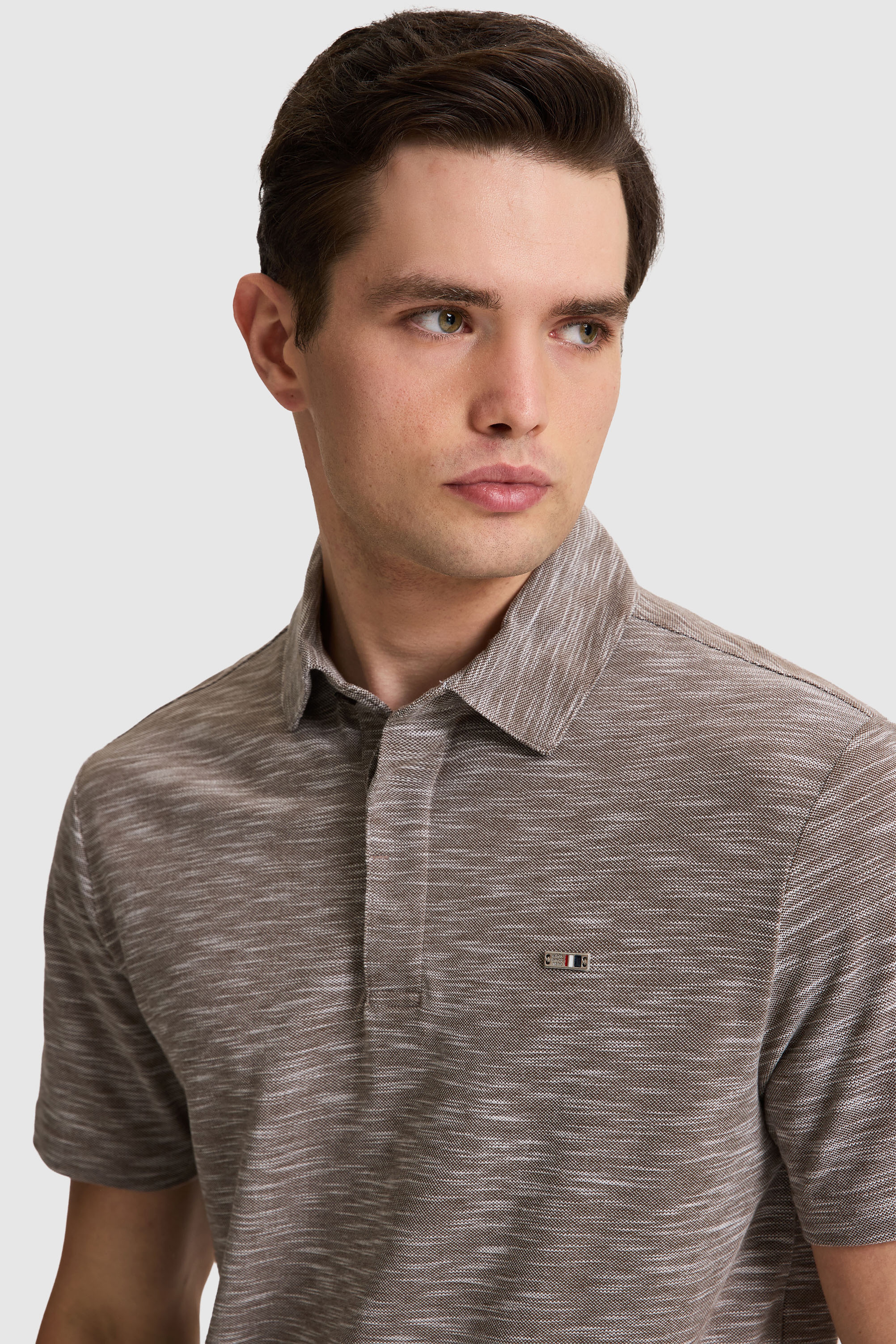 Erkek Kahverengi Regular Fit Polo Yaka Tişört