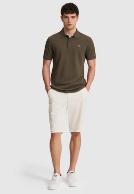 Erkek Koyu Haki Regular Fit Polo Yaka Basic Tişört - 50326972078