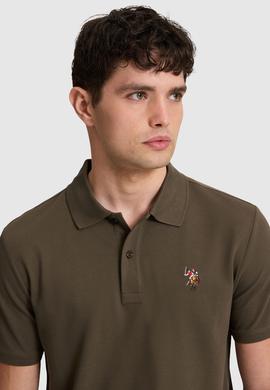 Erkek Koyu Haki Regular Fit Polo Yaka Basic Tişört - 50326972078