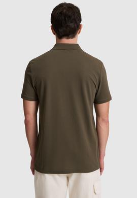Erkek Koyu Haki Regular Fit Polo Yaka Basic Tişört - 50326972078