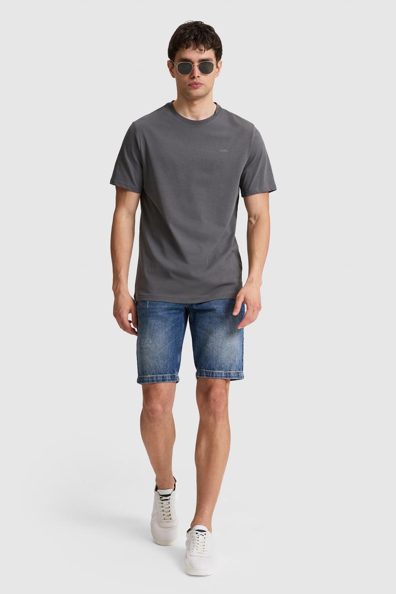 Erkek Antrasit Regular Fit Polo Yaka Basic Tişört - 50327022012