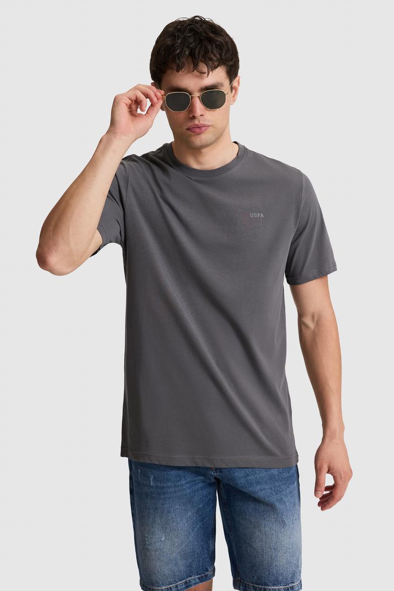 Erkek Antrasit Regular Fit Polo Yaka Basic Tişört