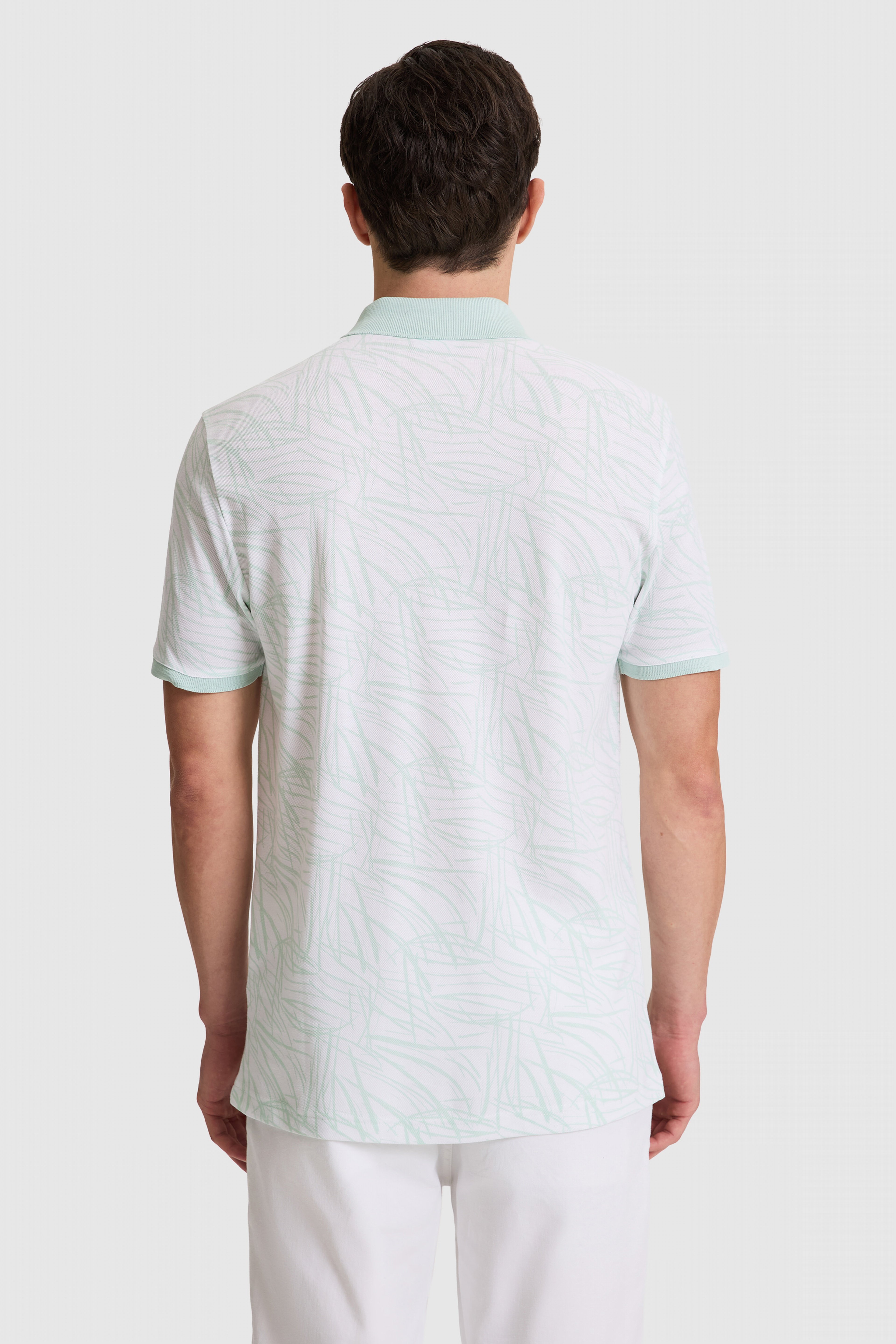 Erkek Su Yeşili Regular Fit Polo Yaka Tişört