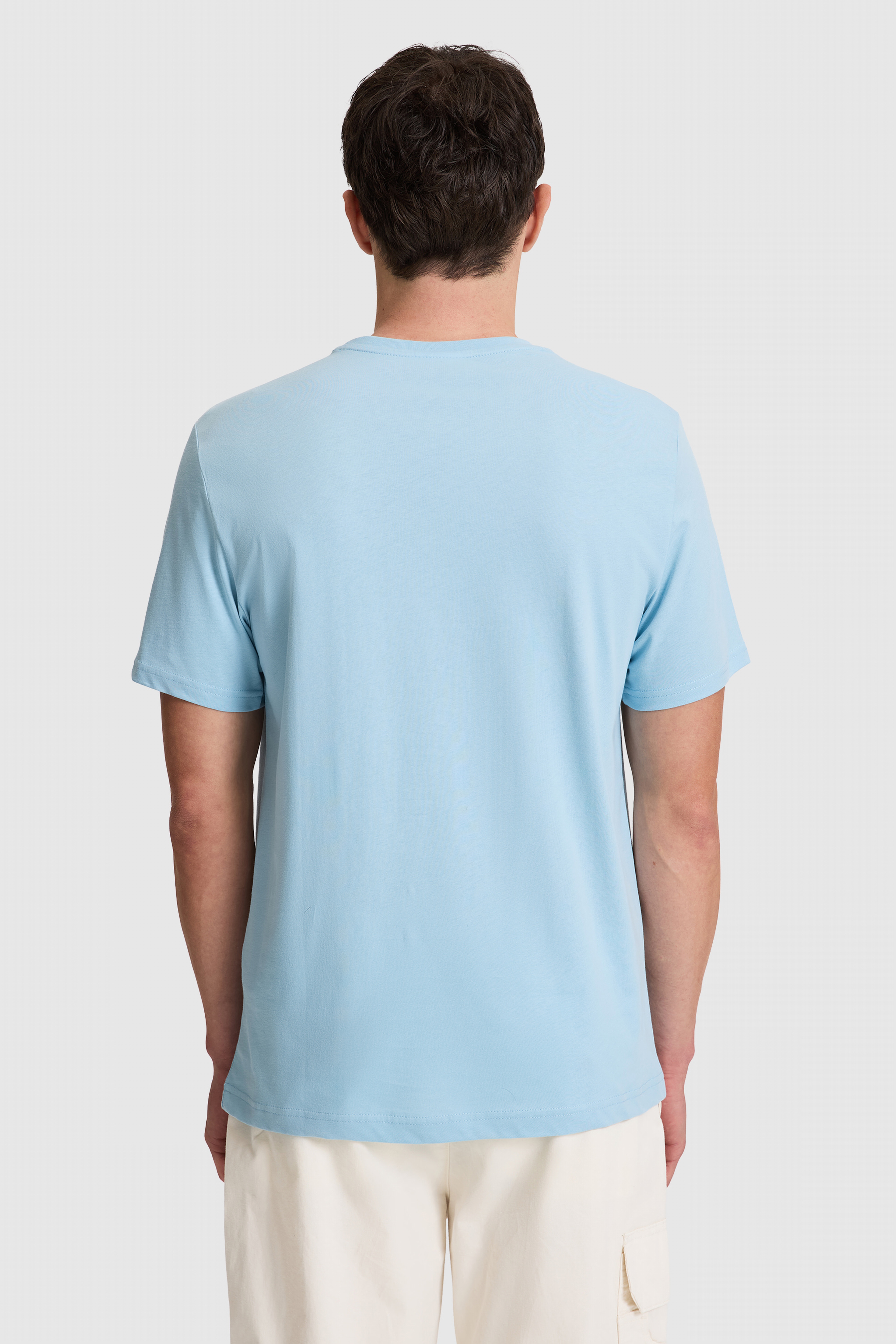 Erkek Mavi Regular Fit Bisiklet Yaka Basic Tişört