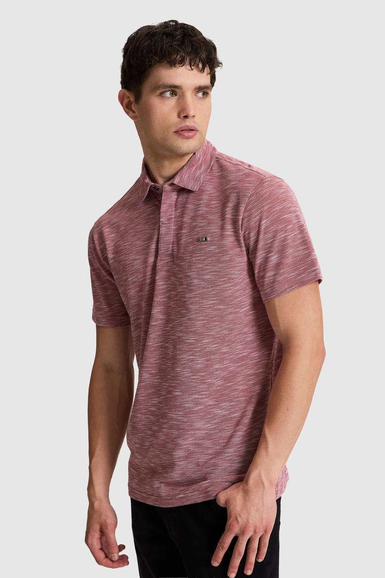 Erkek Vişne Regular Fit Polo Yaka Tişört - 50326969036