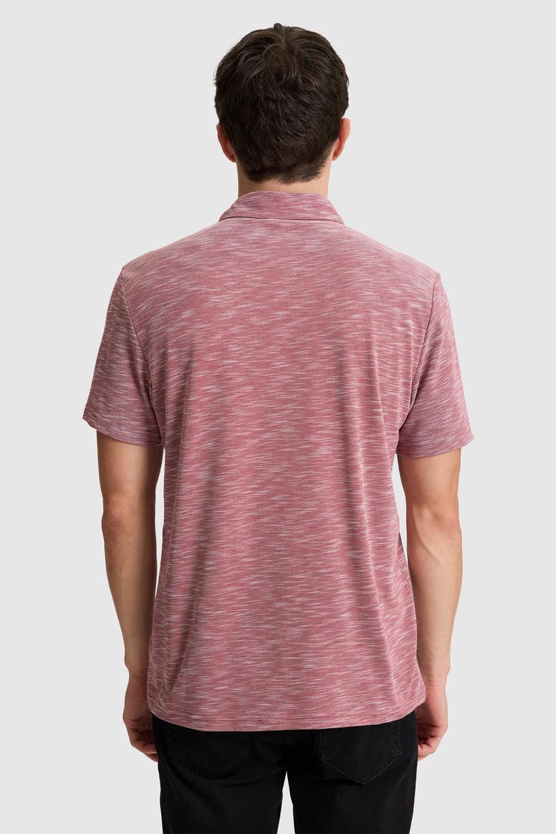 Erkek Vişne Regular Fit Polo Yaka Tişört - 50326969036