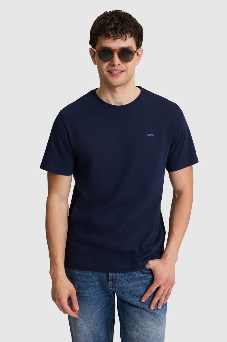 Erkek Lacivert Regular Fit Polo Yaka Basic Tişört