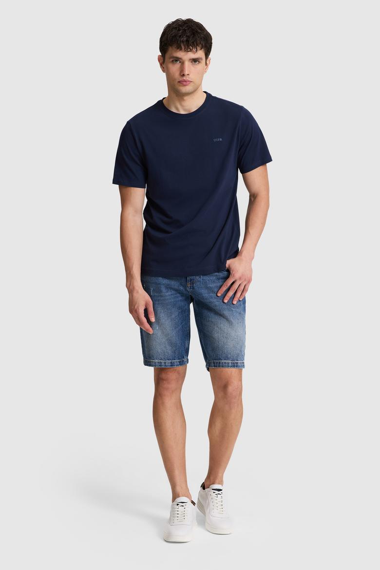 Erkek Lacivert Regular Fit Polo Yaka Basic Tişört - 50327022056