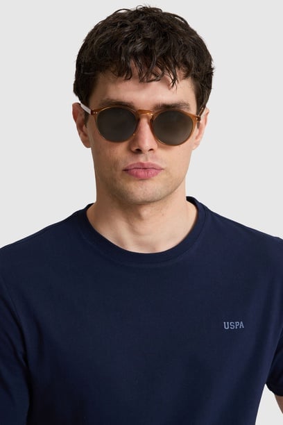 Erkek Lacivert Regular Fit Polo Yaka Basic Tişört