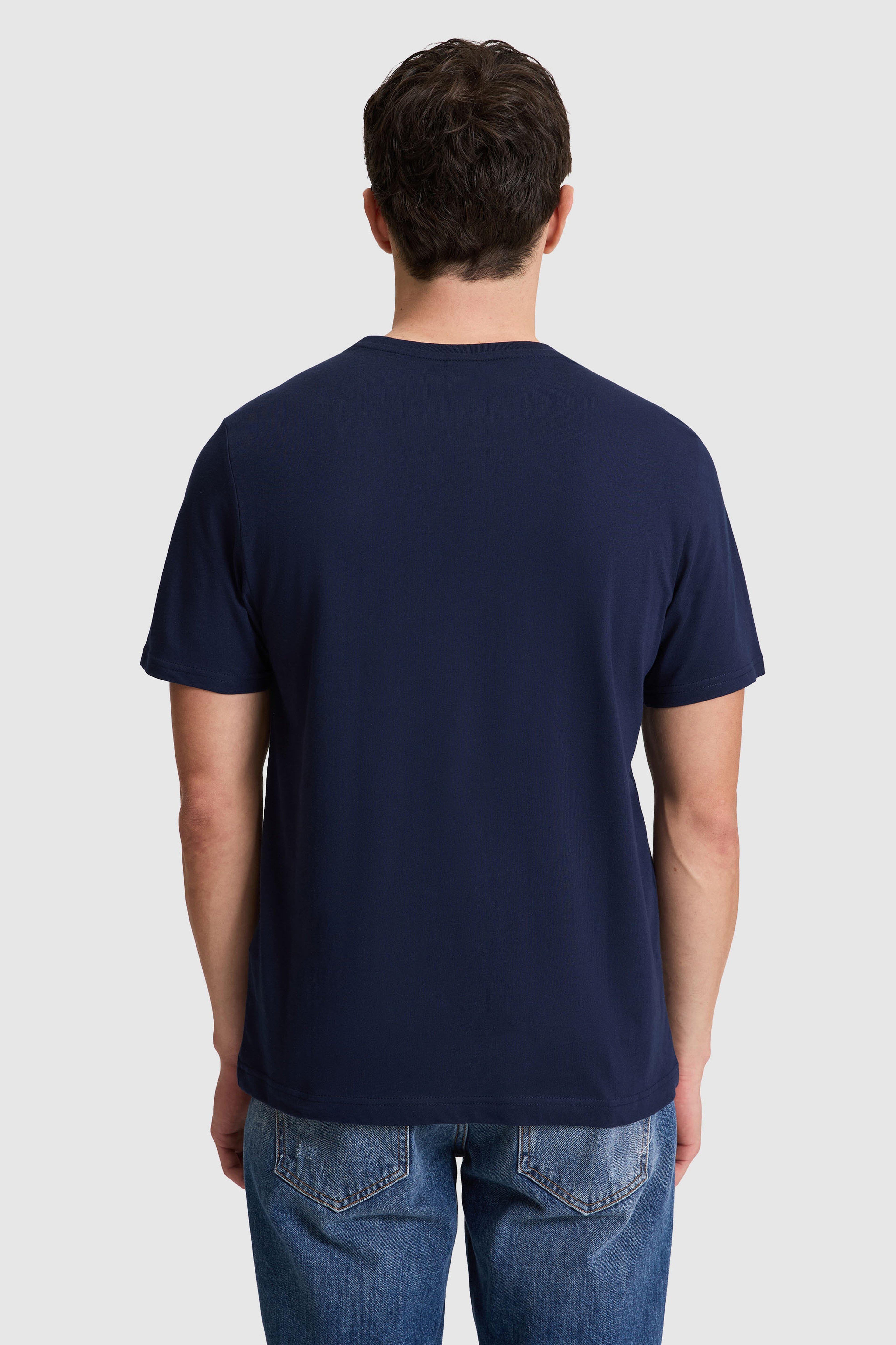 Erkek Lacivert Regular Fit Polo Yaka Basic Tişört