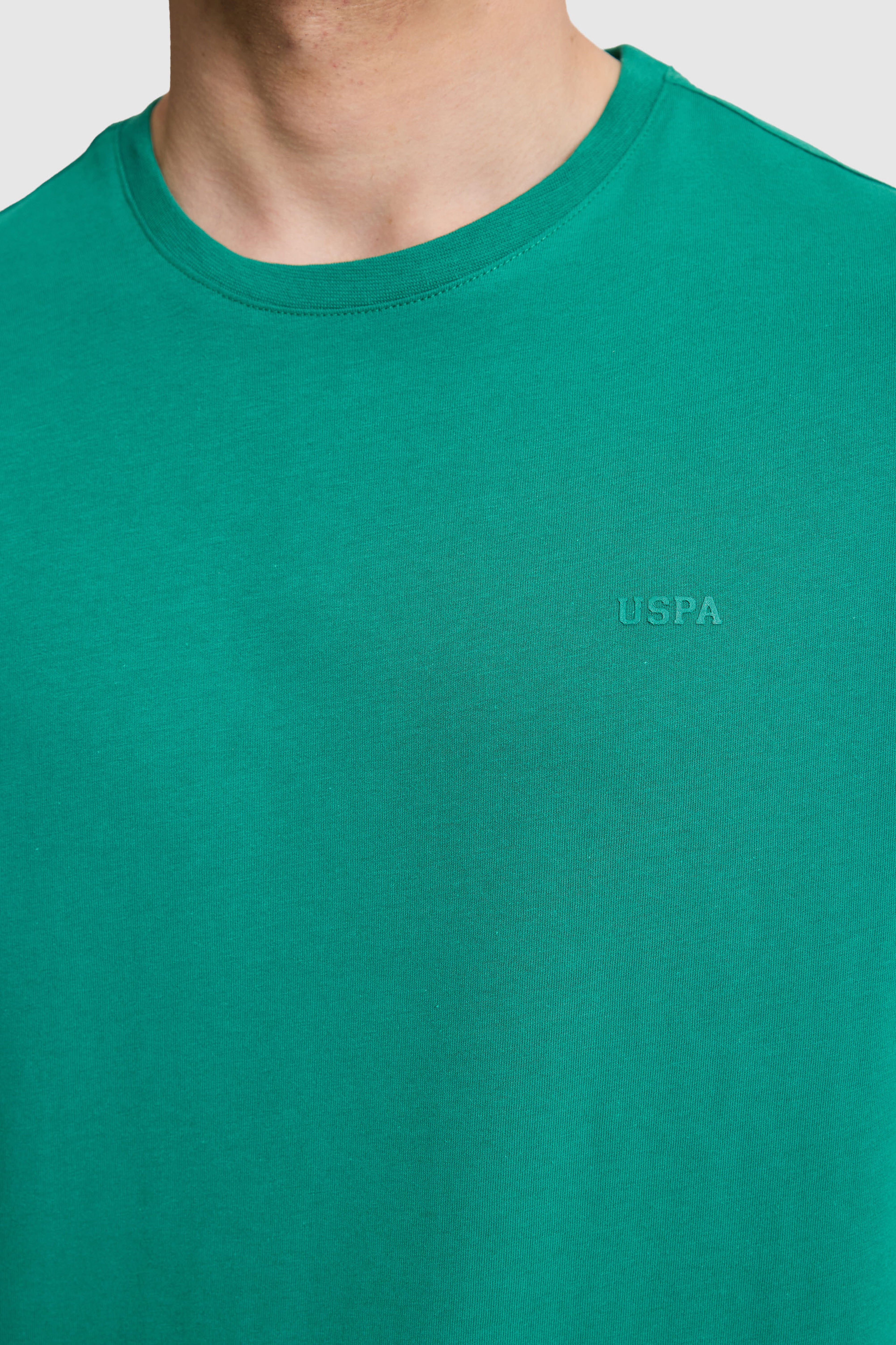 Erkek Koyu Yeşil Regular Fit Bisiklet Yaka Basic Tişört - Image 6