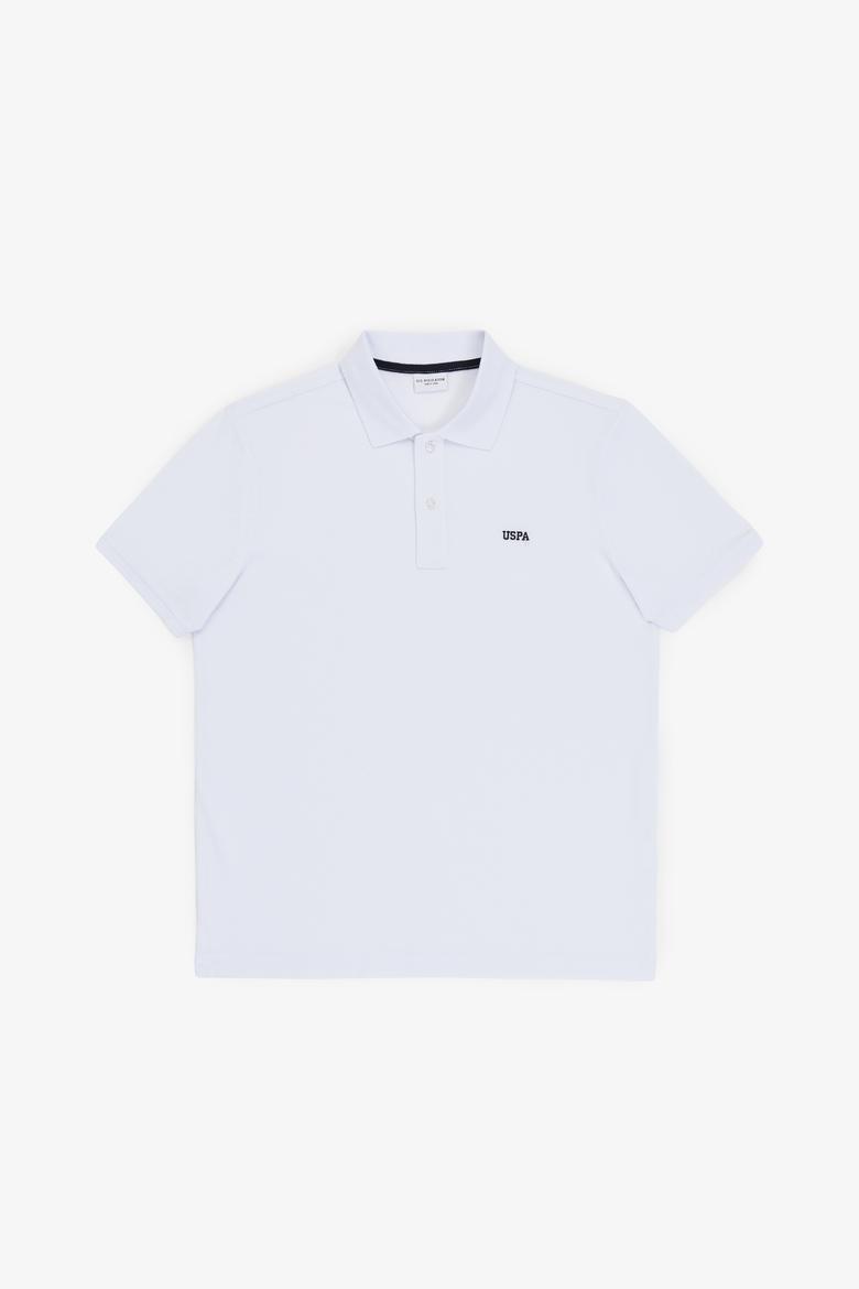 Erkek Regular Fit Polo Yaka Beyaz Basic Tişört - 50326963020