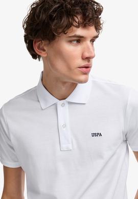 Erkek Regular Fit Polo Yaka Beyaz Basic Tişört - 50326963020