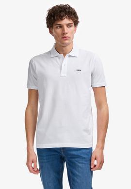 Erkek Regular Fit Polo Yaka Beyaz Basic Tişört - 50326963020