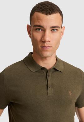 Erkek Koyu Haki Polo Yaka Triko Tişört - 50320061095