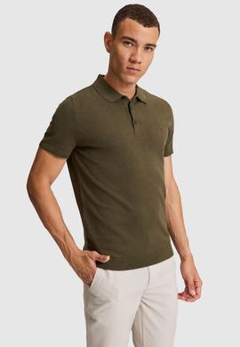 Erkek Koyu Haki Polo Yaka Triko Tişört - 50320061095