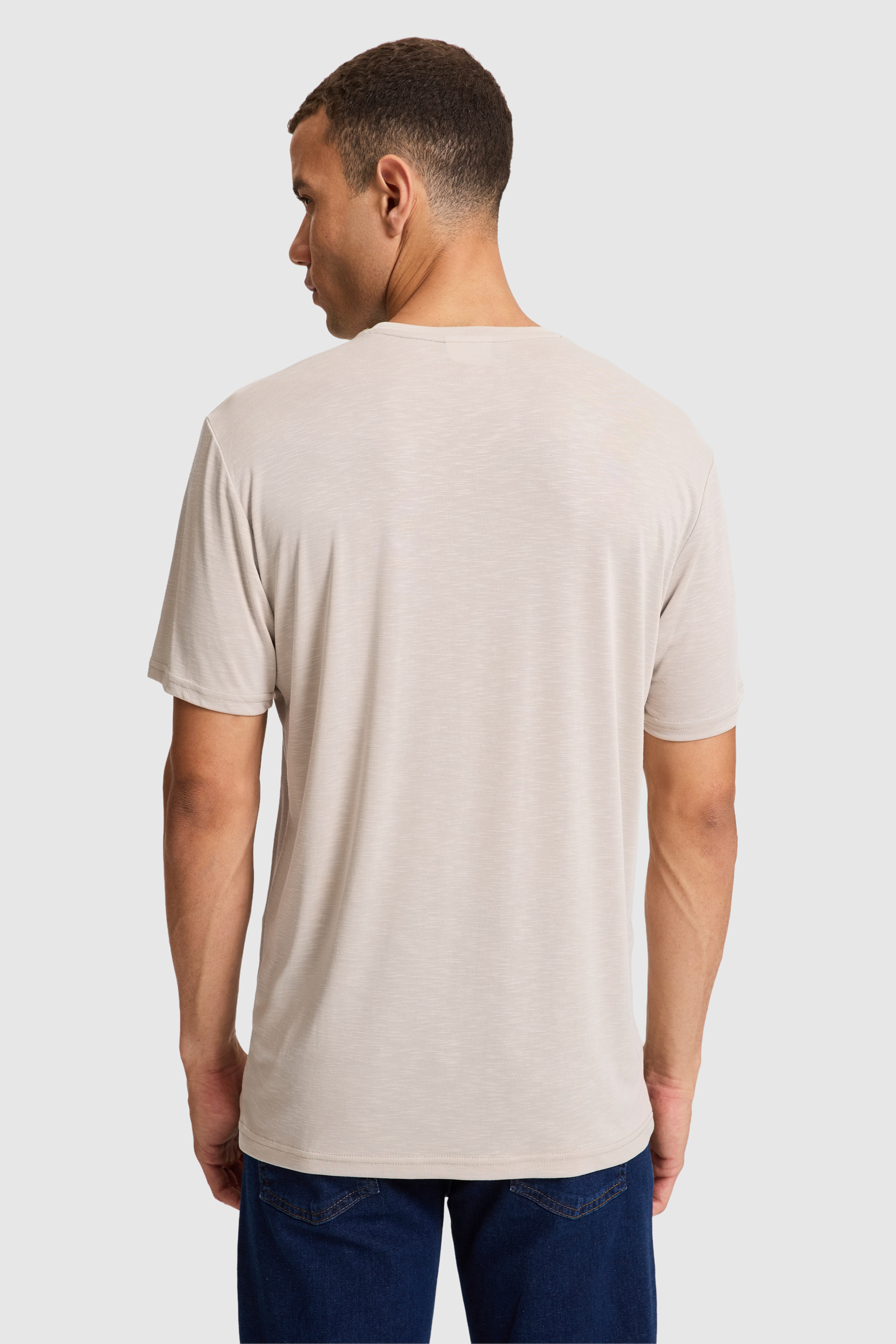 Erkek Taş Basic Tişört - Image 5