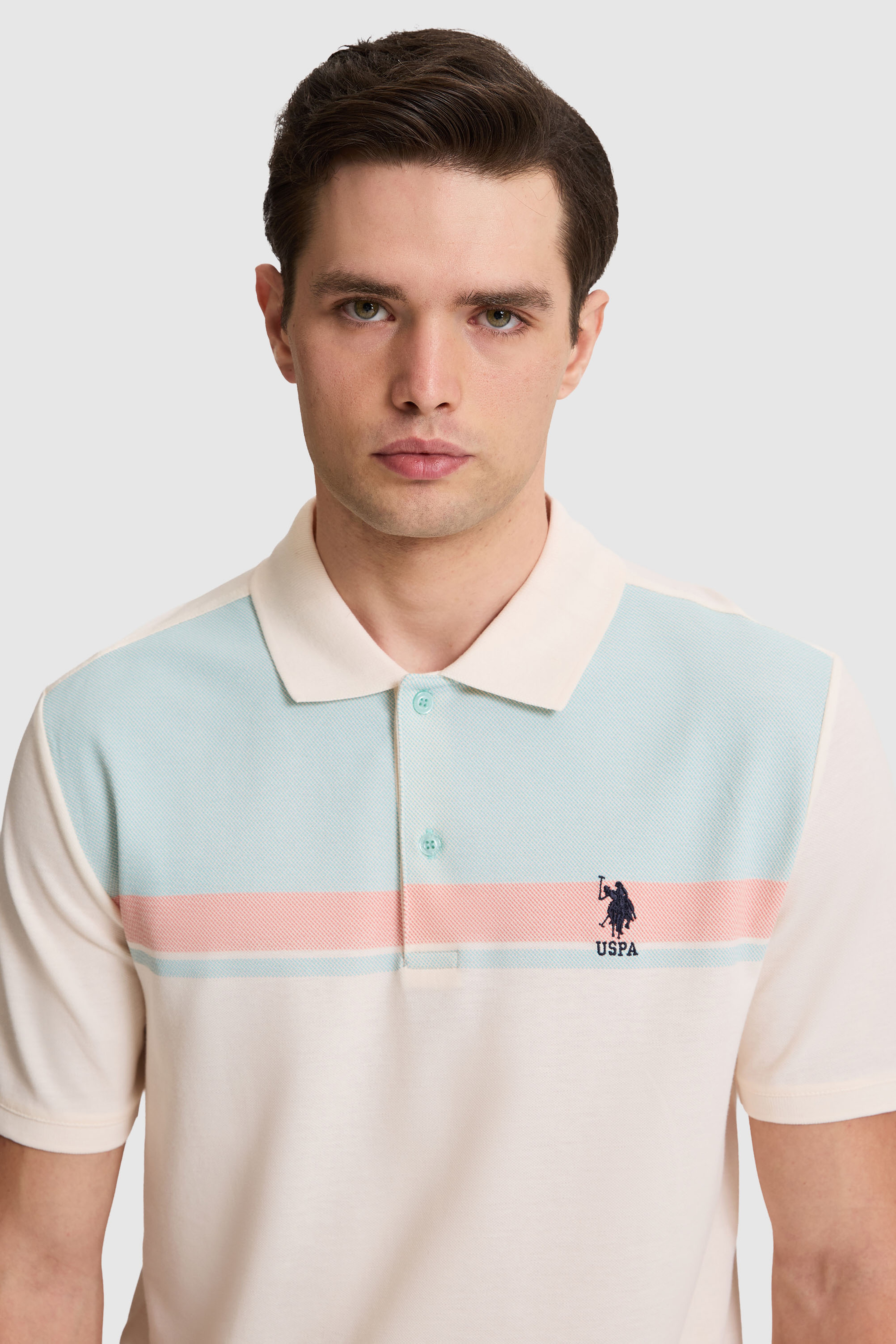 Erkek Su Yeşili Regular Fit Polo Yaka Tişört - Image 2