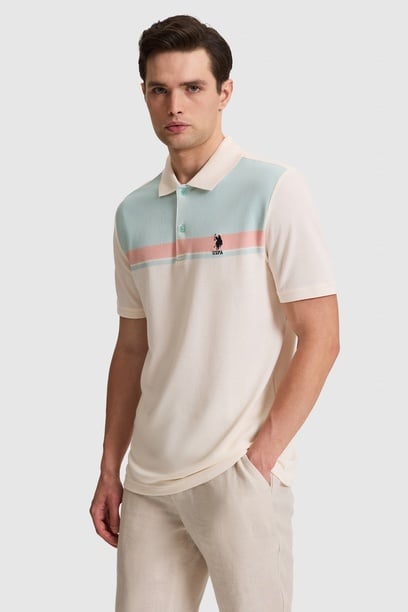 Erkek Su Yeşili Regular Fit Polo Yaka Tişört