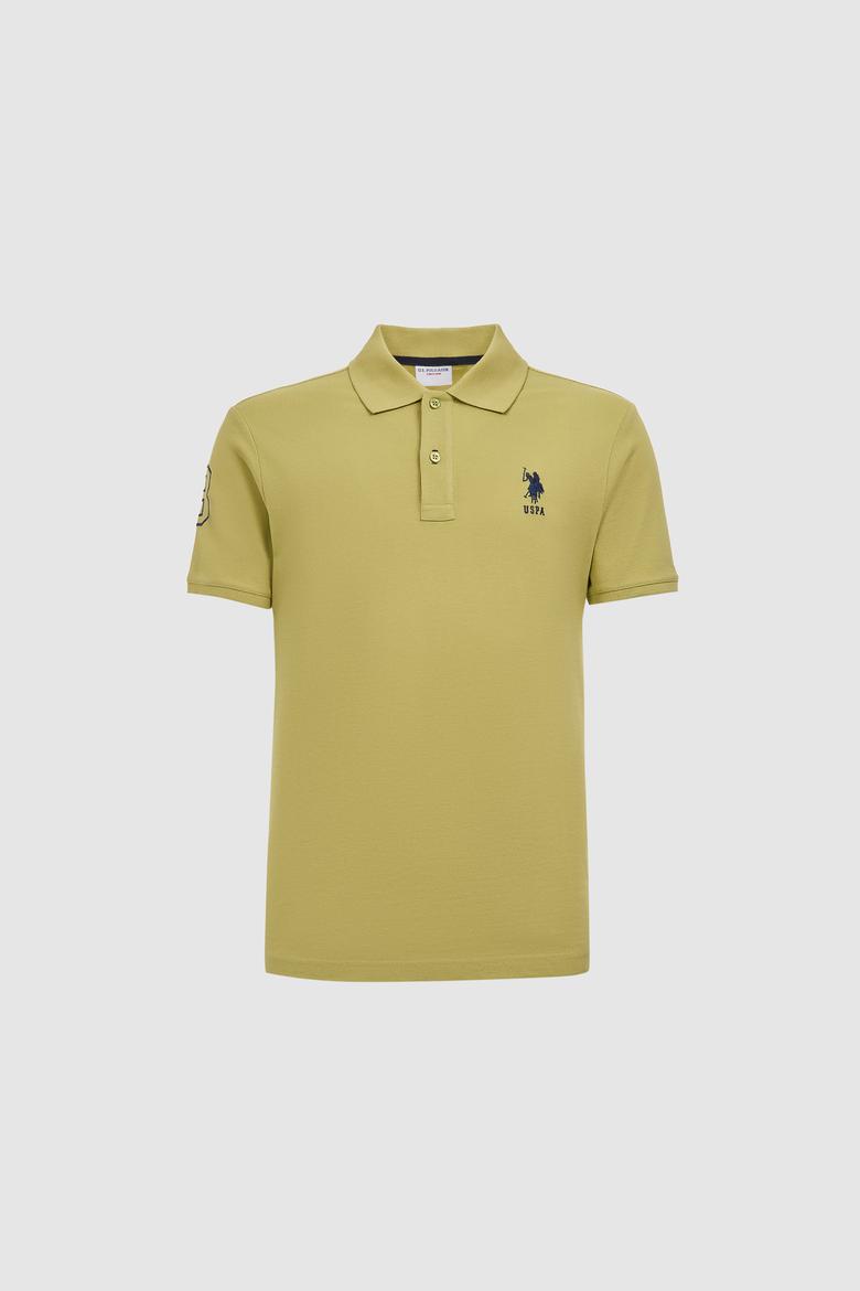 Erkek Lila Slim Fit Polo Yaka Basic Tişört - 50326920055