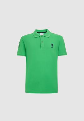 Erkek Slim Fit Polo Yaka Açık Yeşil Basic Tişört - 50326920253