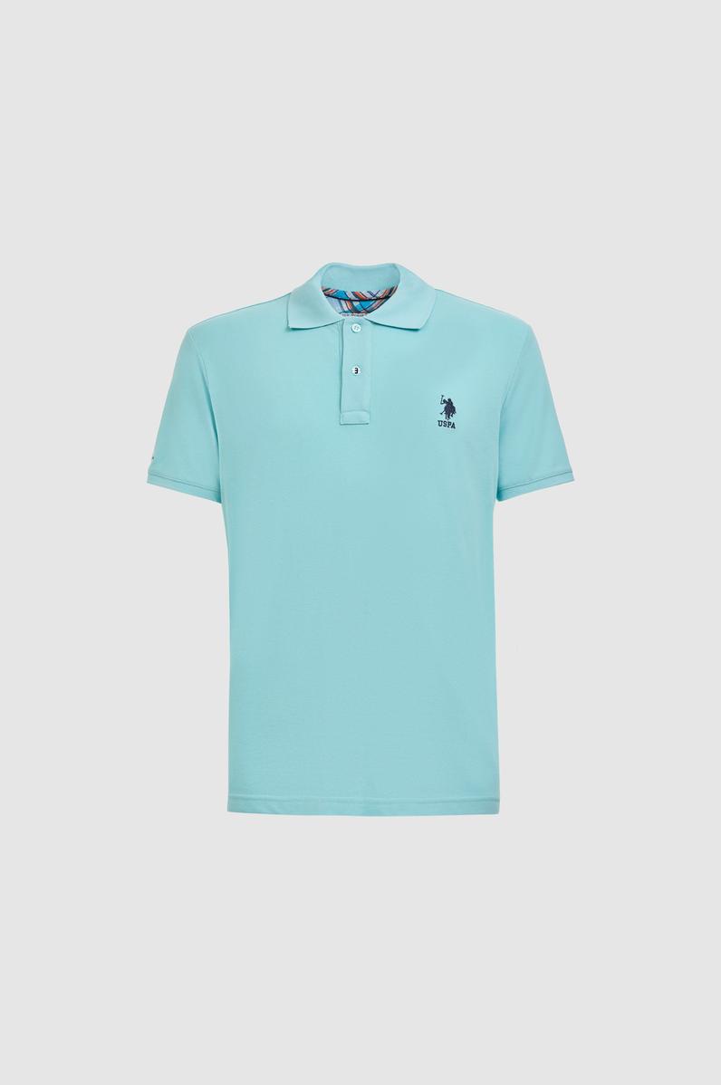Erkek Slim Polo Yaka Aqua Basic Tişört