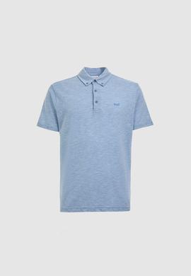 Erkek Regular Fit Polo Yaka Mavi Tişört - 50322532007