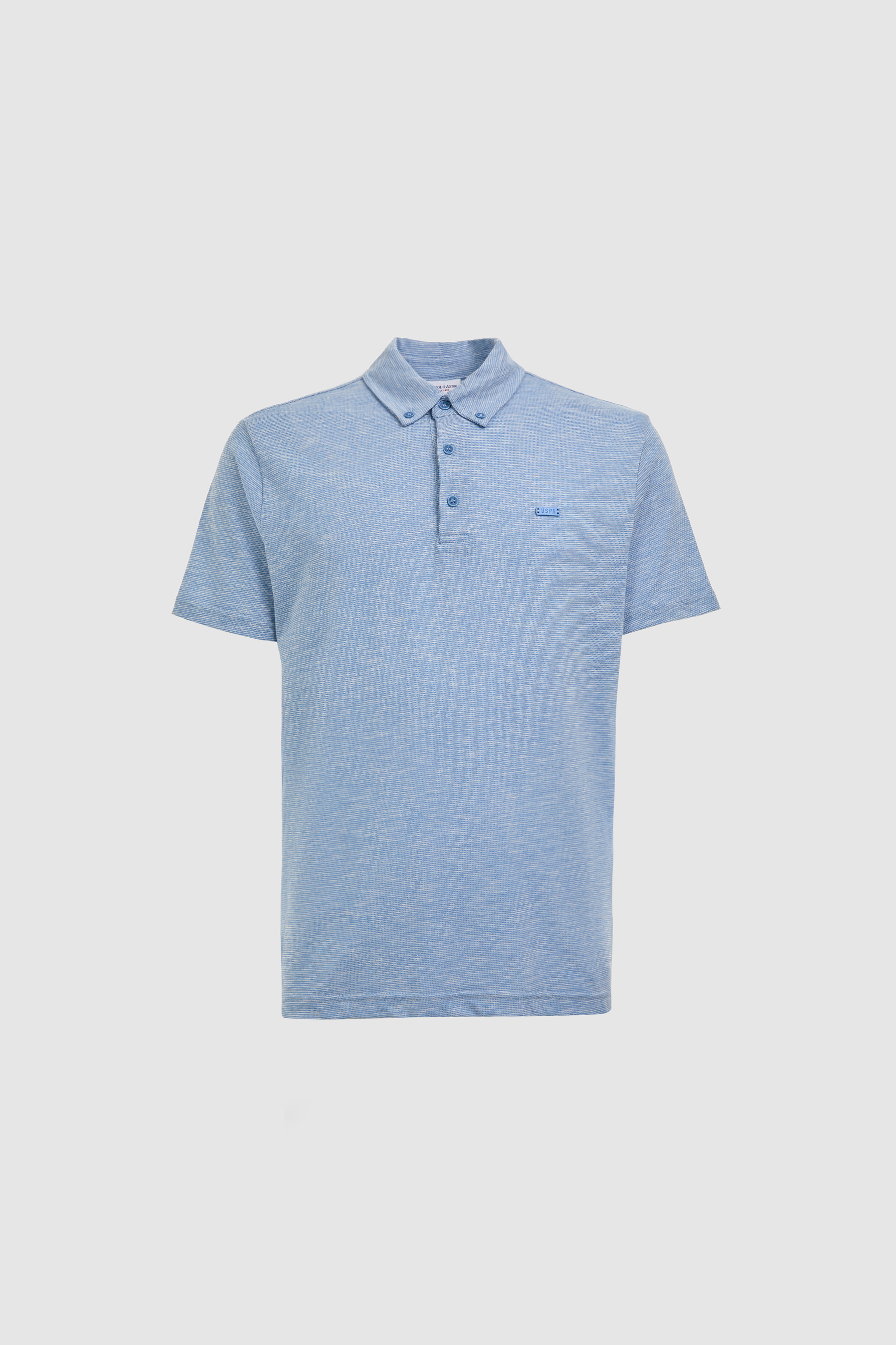 Erkek Regular Fit Polo Yaka Mavi Tişört - Image 7