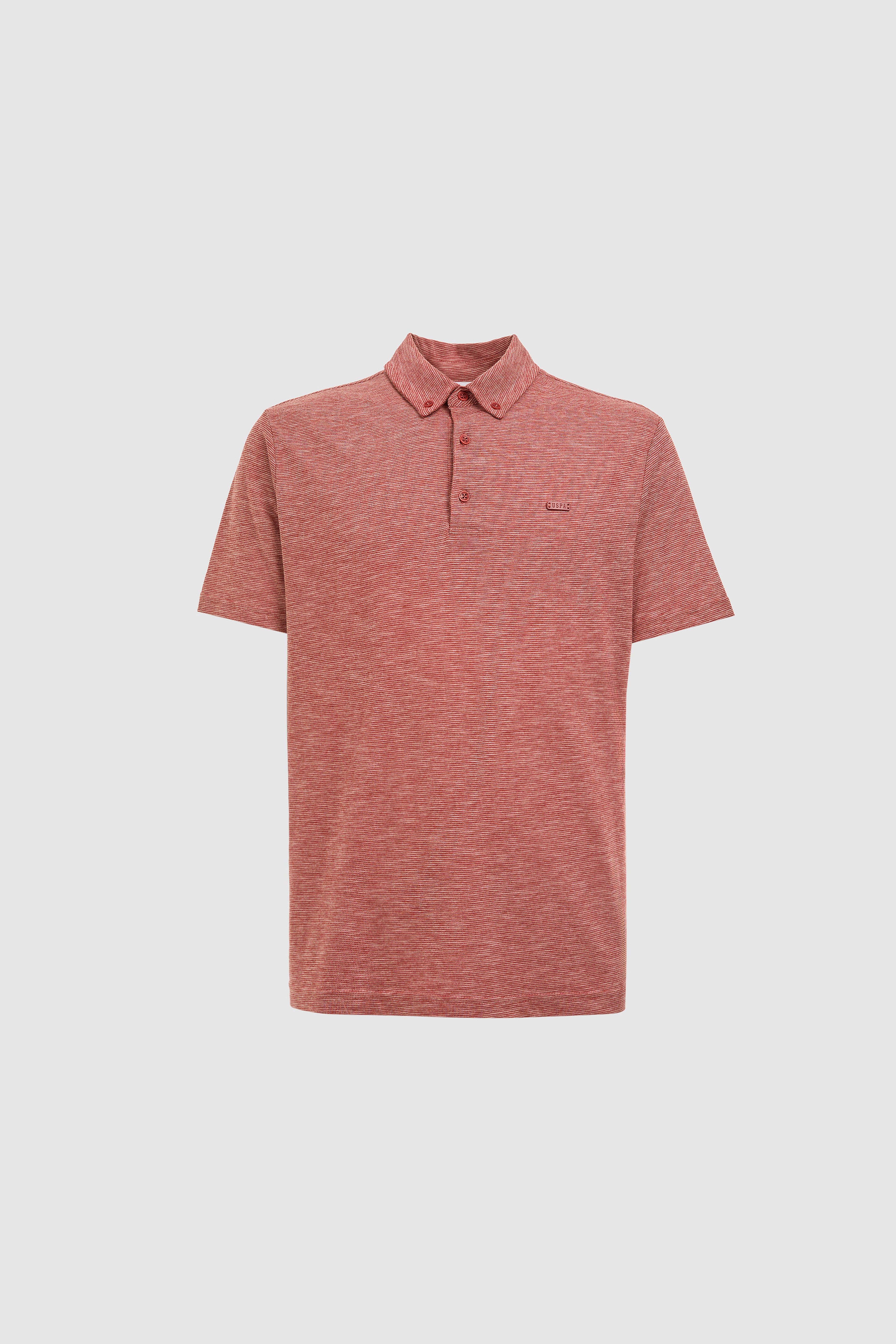 Erkek Regular Fit Polo Yaka Açık Pembe Tişört - Image 7