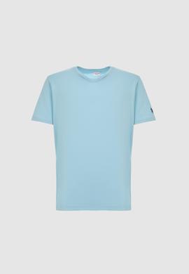 Erkek Regular Fit V Yaka Mavi Basic Tişört - 50326944058