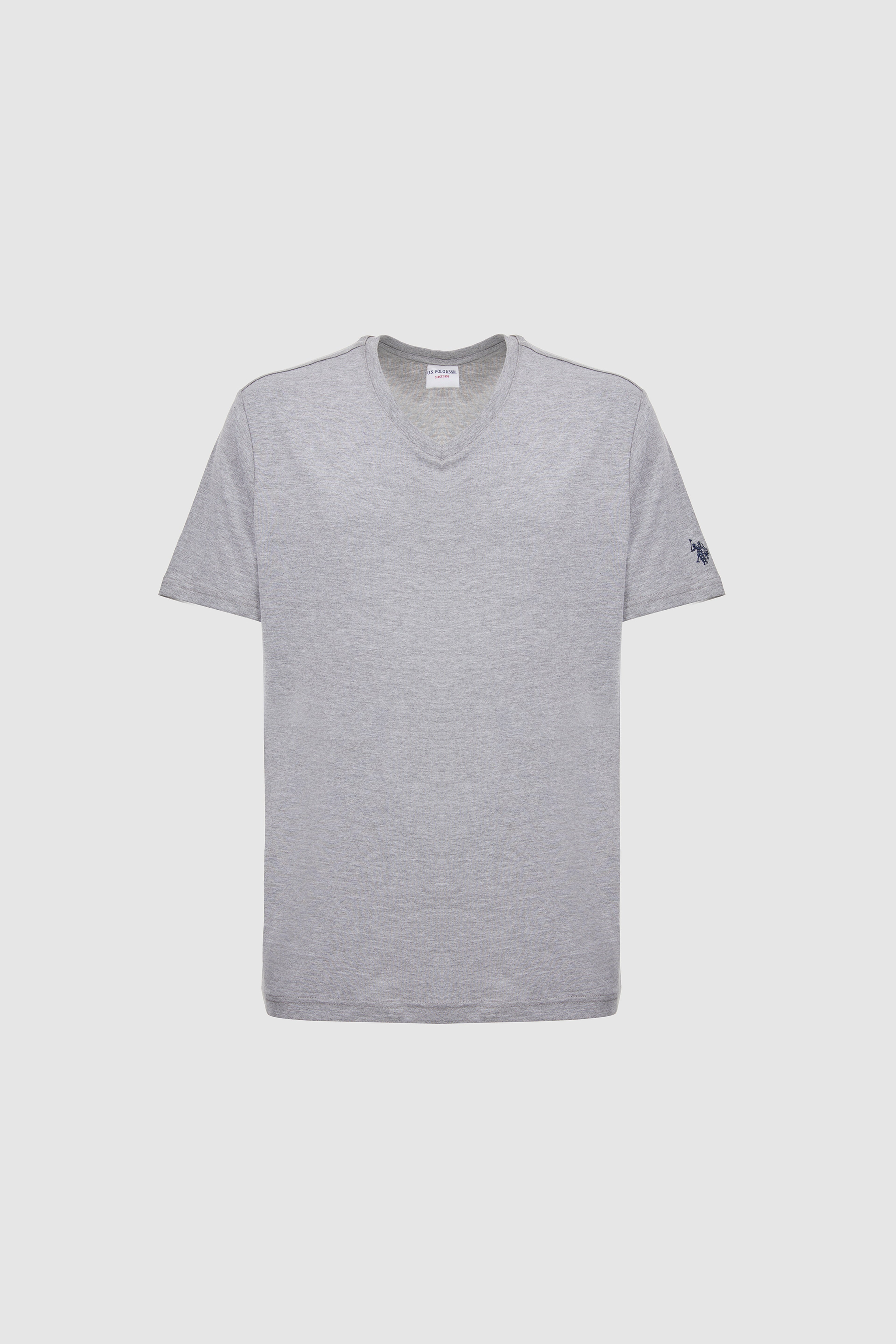 Erkek Regular Fit V Yaka Taş Basic Tişört - Image 7