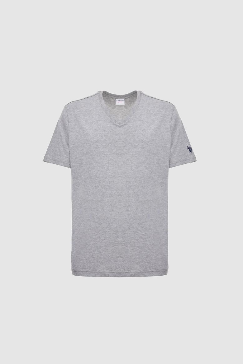 Erkek Regular Fit V Yaka Taş Basic Tişört - 50326944096