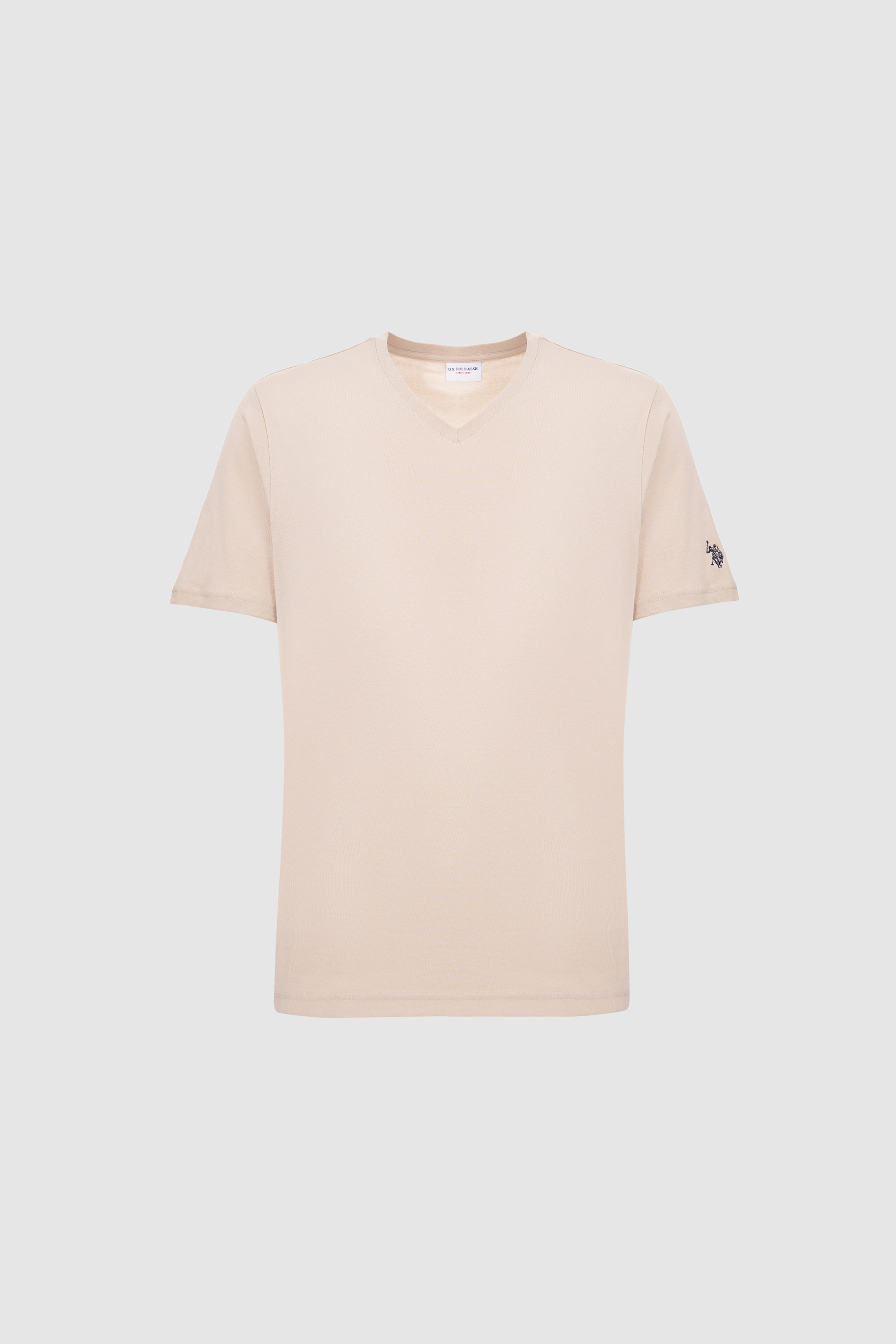 Erkek Regular Fit V Yaka Taş Basic Tişört - Image 7
