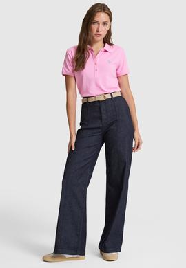 Kadın Pembe Polo Yaka Basic Tişört - 50321818180