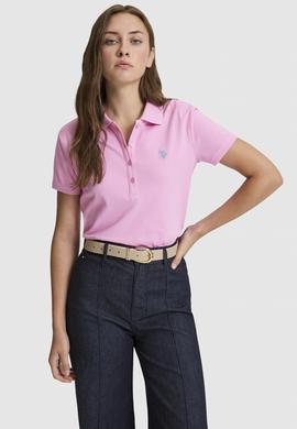 Kadın Pembe Polo Yaka Basic Tişört - 50321818180