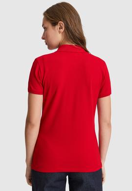Kadın Kırmızı Polo Yaka Basic Tişört - 50321818072