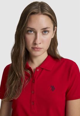 Kadın Kırmızı Polo Yaka Basic Tişört - 50321818072