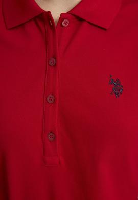 Kadın Kırmızı Polo Yaka Basic Tişört - 50321818072